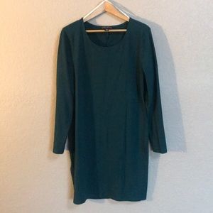 Forever 21 plus body con teal long sleeve dress